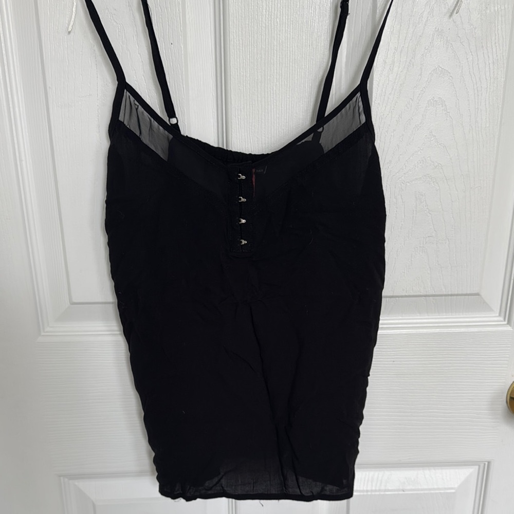 Bershka Black Bodysuit with Button Detail